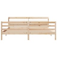 Рамка за легло с табла, 200x200 см, бор масив