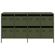 Бюфет маслиненозелен 135x39x73,5 см студеновалцувана стомана