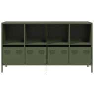 Бюфет маслиненозелен 135x39x73,5 см студеновалцувана стомана