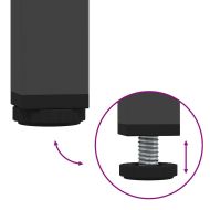 Бюфет, черен, 135x39x103,5 см, студеновалцувана стомана