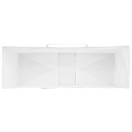 Хартиени торбички 50 бр с дръжки бели 32x12x42 см