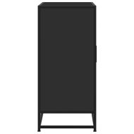 Сайдборд, черен, 68x35x76 см, инженерно дърво и метал