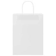 Хартиени торбички 50 бр с дръжки бели 32x22x28 см