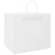 Хартиени торбички 50 бр с дръжки бели 32x22x28 см