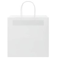 Хартиени торбички 250 бр с дръжки бели 26x17x25 см