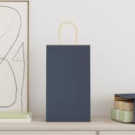 Хартиени торбички 250 бр с дръжки сини 21x11x36 см