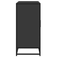 Сайдборд, черен, 92x35x76 см, инженерно дърво