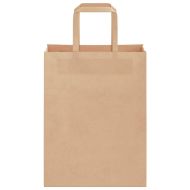 Хартиени торбички 50 бр с дръжки кафяви 21x11x28 см