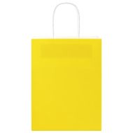 Хартиени торбички 250 бр с дръжки жълти 21x11x28 см