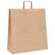 Хартиени торбички 50 бр с дръжки кафяви 45x17x48 см