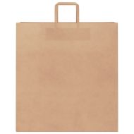 Хартиени торбички 50 бр с дръжки кафяви 45x17x48 см
