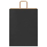 Хартиени торбички 250 бр с дръжки черни 32x12x42 см