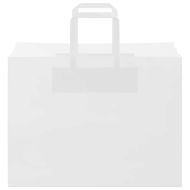 Хартиени торбички 250 бр с дръжки бели 32x17x25 см