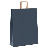 Хартиени торбички 250 бр с дръжки сини 32x12x42 см