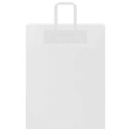 Хартиени торбички 50 бр с дръжки бели 32x12x42 см