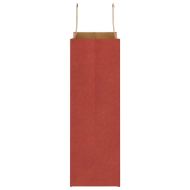 Хартиени торбички 250 бр с дръжки червени 26x12x35 см