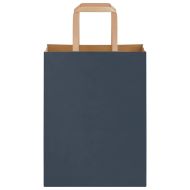 Хартиени торбички 250 бр с дръжки сини 21x11x28 см