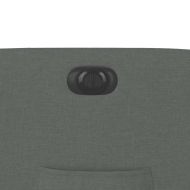 Електрически изправящ реклайнер стол, тъмносив, текстил