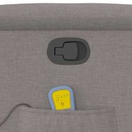 Масажен изправящ стол реклайнер, таупе, текстил