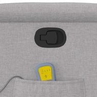 Изправящ масажен реклайнер стол, облачно сив, текстил