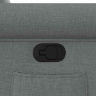 Изправящ реклайнер стол, тъмносив, текстил