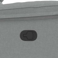 Реклайнер стол, светлосив, текстил