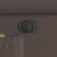 Електрически изправящ масажен реклайнер стол, кафяв, еко кожа