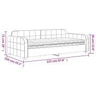 Канапе с матрак, жълто, 100x200 см, кадифе