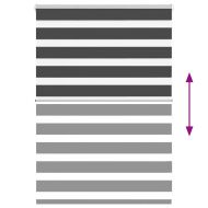 Зеброва щора черна 95x100 см Ширина на плата 90,9 см Полиестер