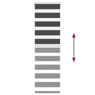 Зеброва щора черна 45x100 см Ширина на плата 40,9 см Полиестер