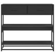 Конзолна маса, черна, 90x35x80 см, инженерно дърво