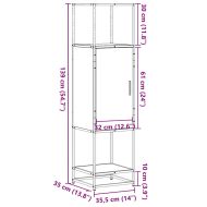 Висока дъска Grey Sonoma 35,5x35x139cm Обработено дърво и метал
