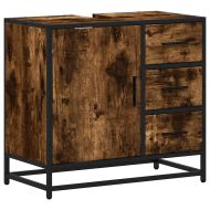 Шкаф за мивка в банята опушен дъб инженерна дървесина