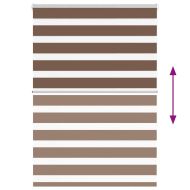 Зеброва щора кафяв 95x150 см Ширина на плата 90,9 см Полиестер