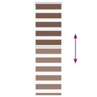 Зеброва щора кафяв 40x150 см ширина на плата 35,9 см полиестер