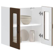 Кухненски стенен шкаф с стъклена врата, Kalmar, инженерно дърво