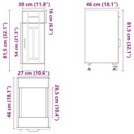 Кухненски шкаф Lucca, кафяв дъб, инженерна дървесина