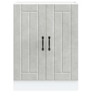 Шкаф за мивка, Lucca, бетонно сив, инженерно дърво