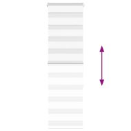 Зеброва щора бял 45x150 см Ширина на плата 40,9 см Полиестер