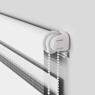 Зеброва щора бял 85x150 см Ширина на плата 80,9 см Полиестер