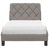 Легло с матрак, таупе, 80x200 см, плат