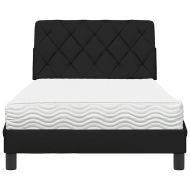 Легло с матрак, черно, 100x200 см, плат