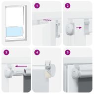 Ролкова щора Blackout Светло сиво 95x150 cm Ширина на плата