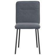Трапезни столове, 2 бр, тъмносиви, кадифе