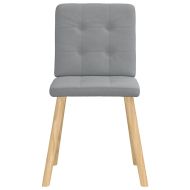 Трапезни столове, 6 бр, светлосиви, плат