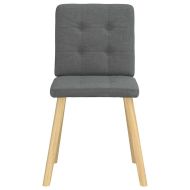 Трапезни столове, 4 бр, тъмносиви, текстил