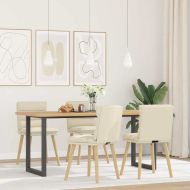 Трапезни столове, 4 бр, лен