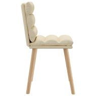 Трапезни столове, 6 бр, кремави, плат