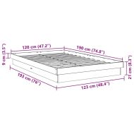 Рамка за легло без матрак 120x190 cm Дъб от масивна дървесина