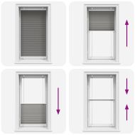 Плисирана щора Антрацит 70x150 cm Ширина на плата 69,4 cm